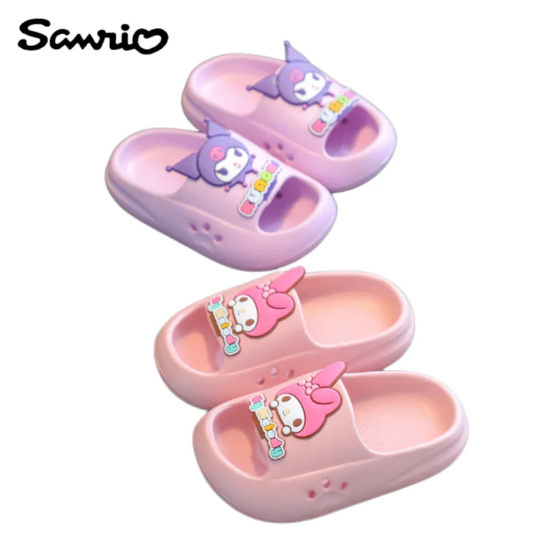

Kuromi my Melody Cinnamoroll Sanrio animation peripheral kawaii cartoon non-slip sandals creative children's slippers wholesale