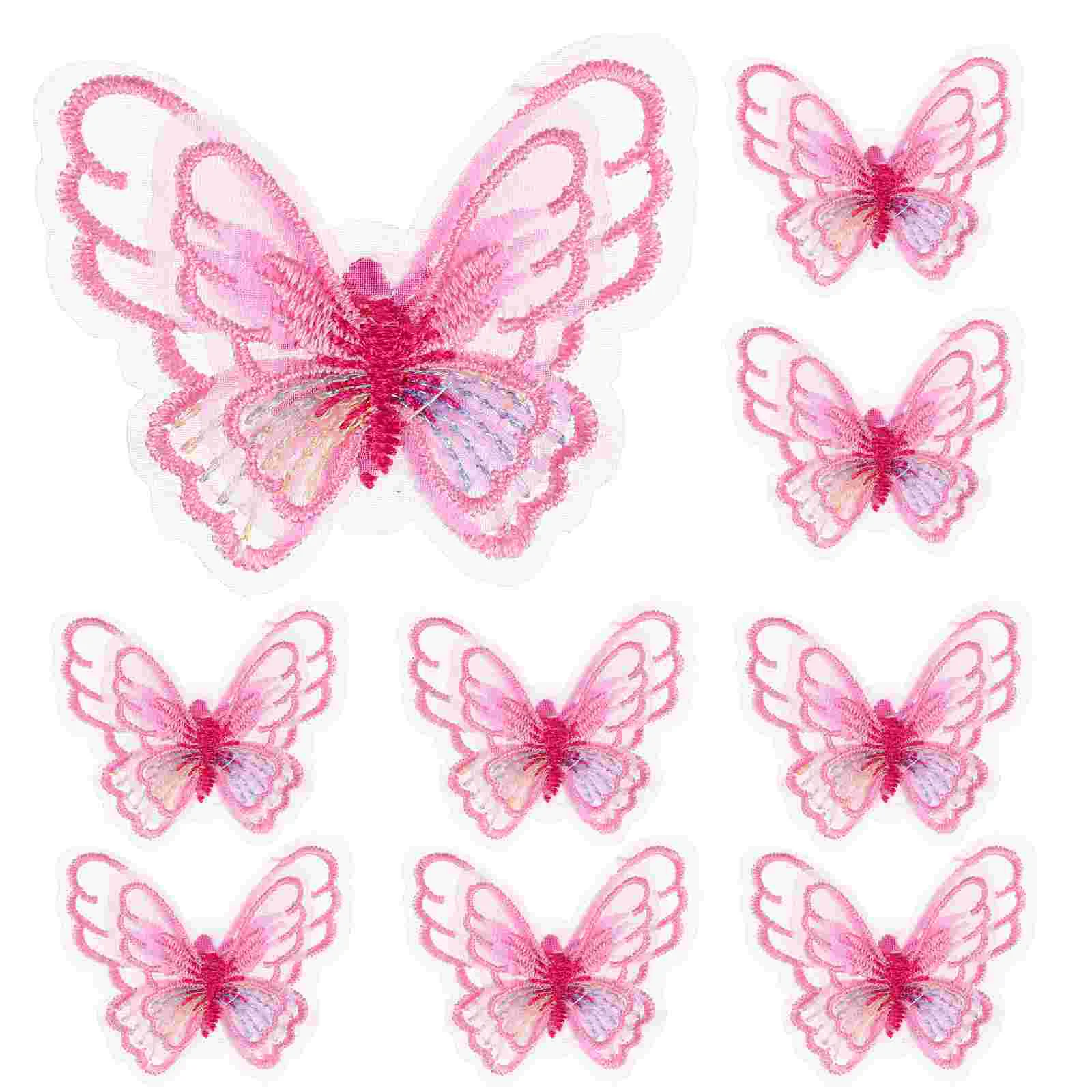 

Double Layer Butterfly Cloth Patch Multi-function Clothes Patches Accessory Adorable Wear-resistant Hat