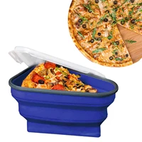 silicone reusable pizza pack box pizza microwaveable portable storage container sandwich dessert cake boxes kitchen supplies