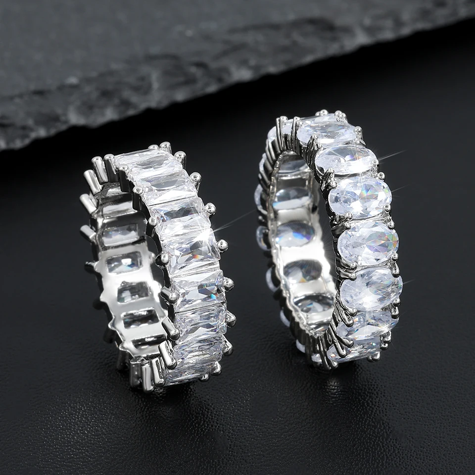 Модные Роскошные обручальные кольца ZAKOL с кубическим цирконием для женщин