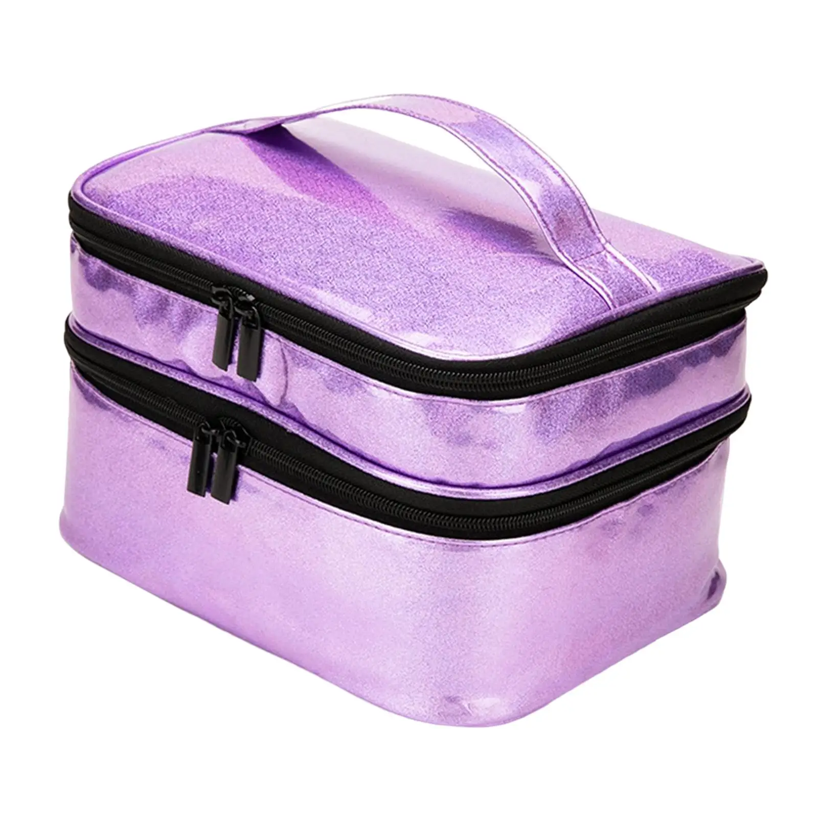 

Nail Polish Organizer 30 Grids PU Leather Portable Large Storage Case Box