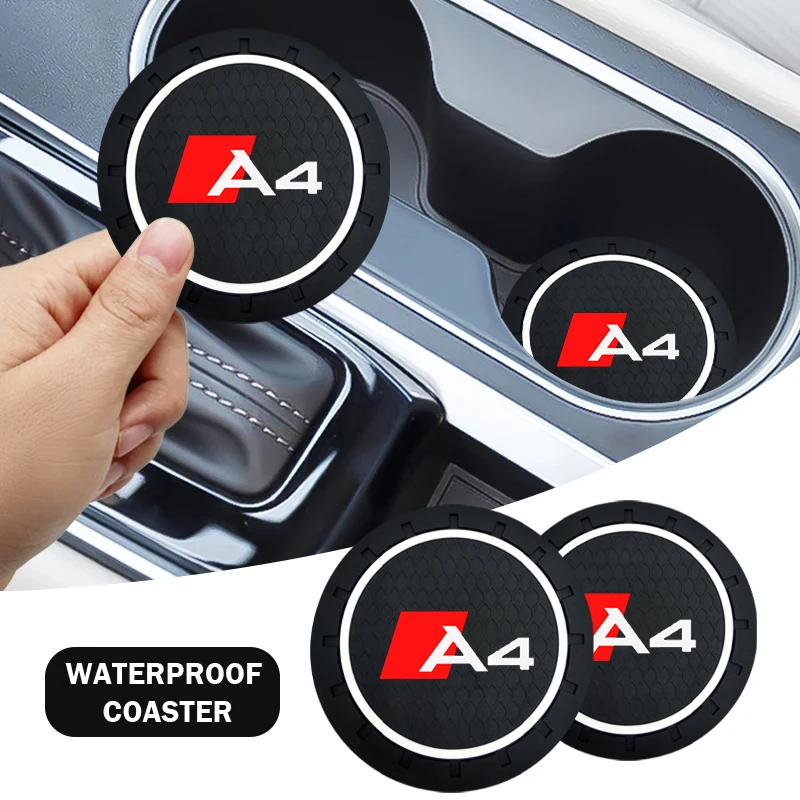 

1pcs Car Coaster Water Cup Bottle Holder Mat Anti-Slip Pad For Audi A4 A5 A6 A7 A8 A1 A3 TT 8P B6 B8 C4 C5 C6 Q2 Q3 Q5 Q7 Sline