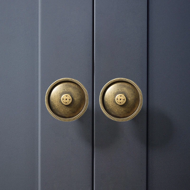 Античная бронза латунь ручка для мебели шкафа твердая ручки ящика ванная комната