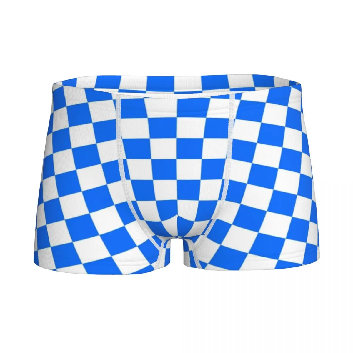 

Boys Brandeis Blue Checkerboard Boxer Shorts Cotton Youth Comfortable Underwear Checkered Children Briefs Pop Teenage Underpants