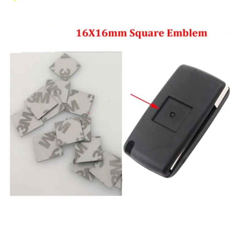 5 шт. 16 мм оболочка для автомобильного ключа квадратная эмблема символ наклейка