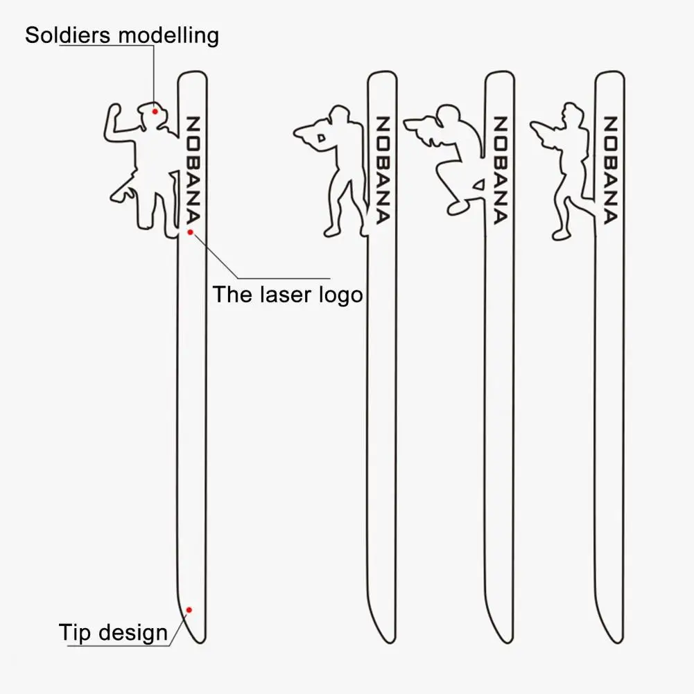 

Sturdy Ground Pegs One-piece Molding Long Service Life Tent Nails Portable Useful Tent Stakes for Outdoor Tent Stakes