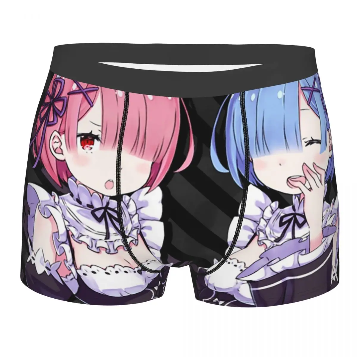 Мужские трусы-боксеры Re Zero с 3D-принтом дышащее нижнее белье в стиле аниме манга