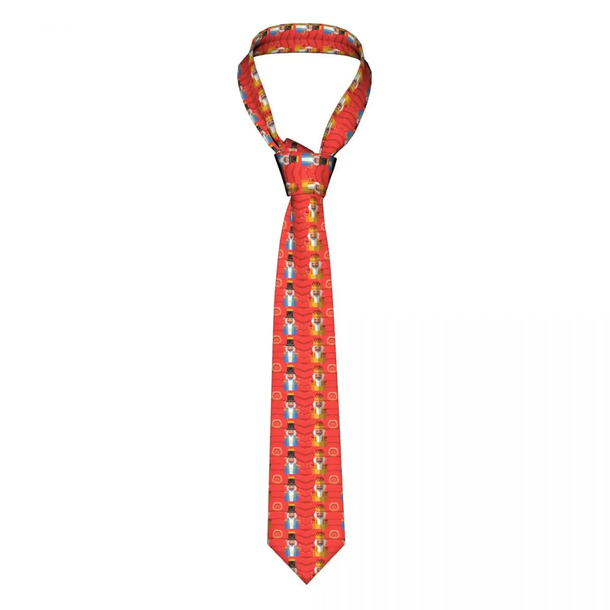 

Nutcracker Soldier Tie Christmas Print Gift For Man Neck Ties Vintage Blouse Polyester Silk Business Cravat