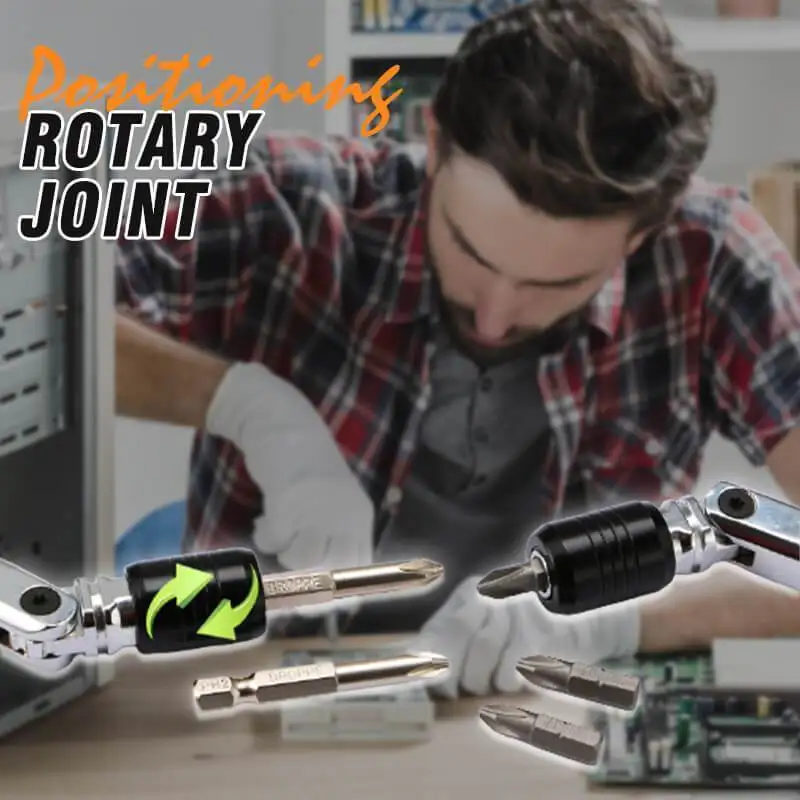 

Быстросменная отвертка, универсальная ручная отвертка с регулируемым углом, карданный набор, подходит для отвертки 6,35 мм