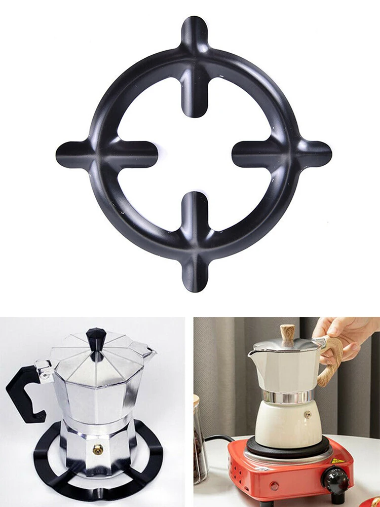 

1PC Iron Gas Stove Cooker Plates Coffee Moka Pot Stands Reducer Ring Hold Coffee Maker Shelf Kitchen Stove Accessories