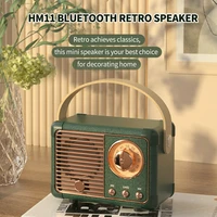 mini retro usb wireless bluetooth speaker classical music player sound stereo portable decoration travel speakers with micro sd