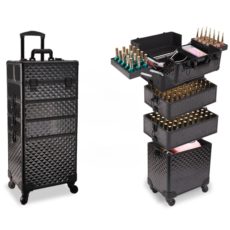 Портативный чехол на колесиках для макияжа цвет в ассортименте