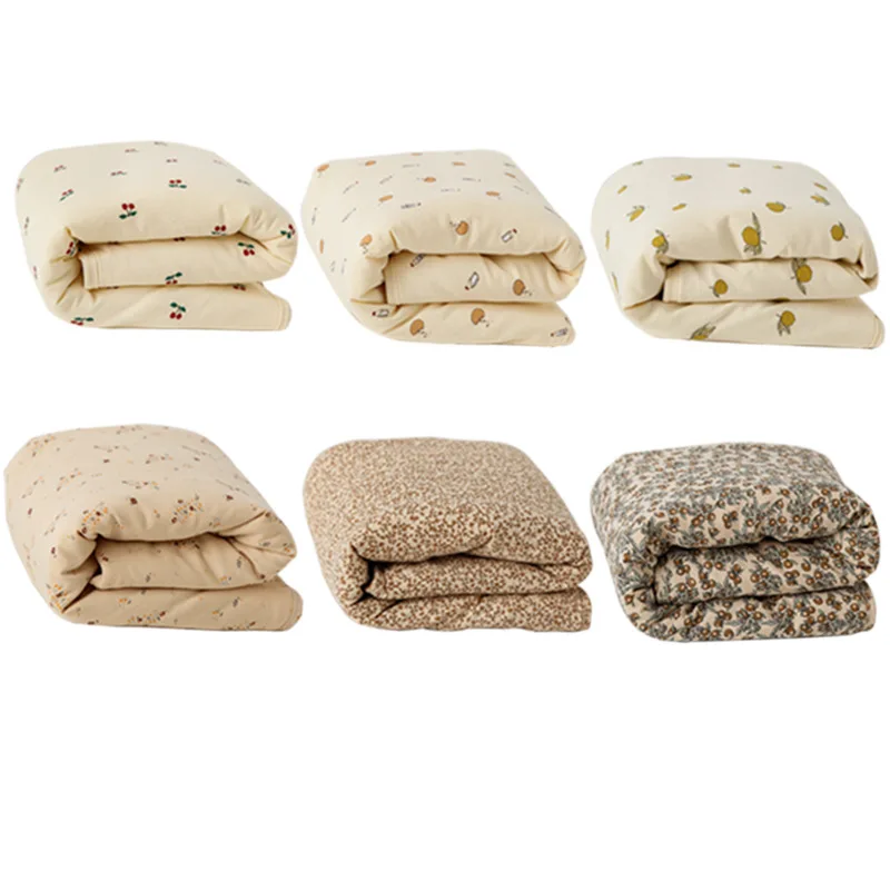 Baby Quilt Bedding Cover Cotton Blanket Kids Wrap for Newborn Infant Sleeping Bed Stroller | Мать и ребенок