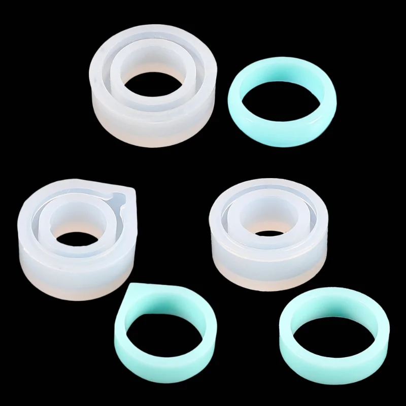 

diy crystal drip mirror silicone ring mold drip glue jewelry drip finger ring to make silicone mold