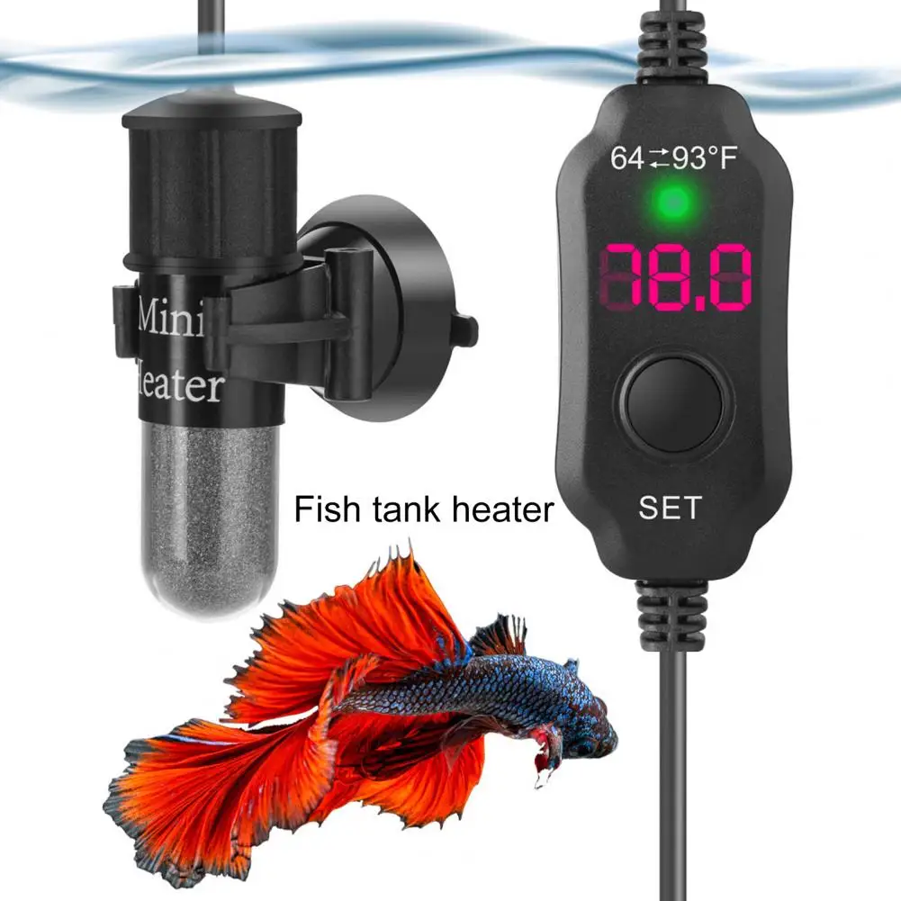 

Mini Aquarium Fish Tank Heater USB Heating Rod Submersible Thermostat Heater Digital LED Electricheating Rods For Fish Turtle