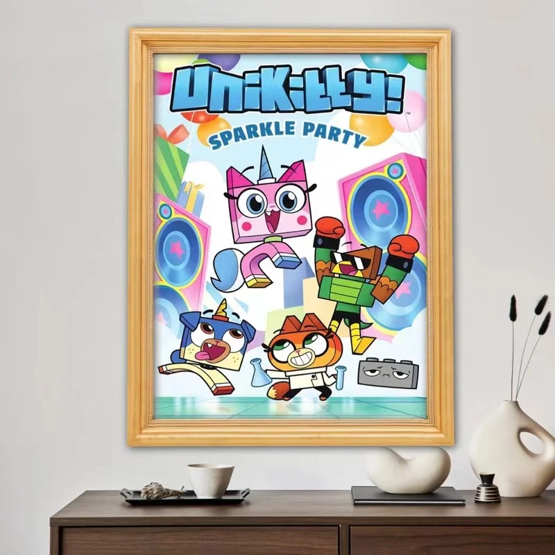 DIY 5D Комплект Алмазной Живописи Unikitty Полная Круглая Дрель Искусственная Мозаика