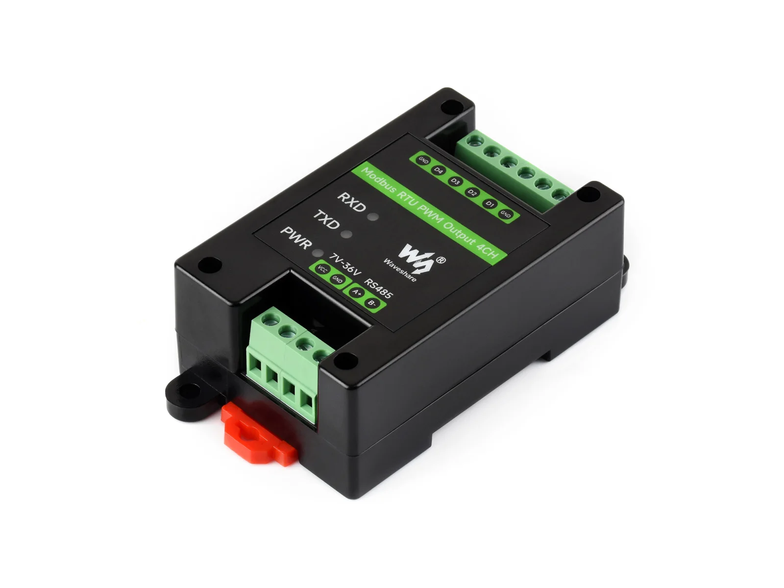 Фото Промышленный 4-канальный модуль PWM-выхода, протокол Modbus RTU, изолированный интерфейс RS485, регулируемая частота и коэффициент заполнения, с функцией Vari №1