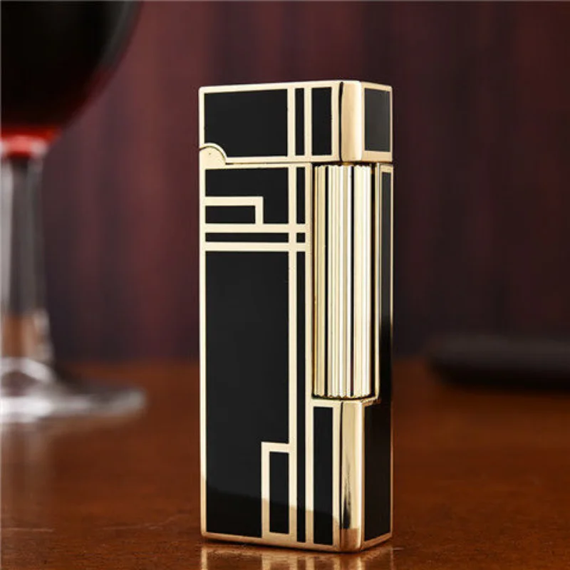 

Derui Narrow Machine Side Sliding Gas Inflatable Lighter High-end Personality Business Gift Metal Cigarettes Smoking Gadgets