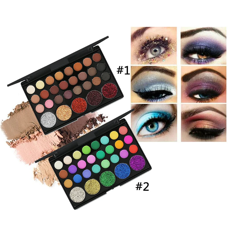 

29 Colors Pearlescent Matte Eyeshadow Palette Silky Shine Glitter Eyes Hadow Stage Eye Makeup Cosmetic Tool Make-up For Women