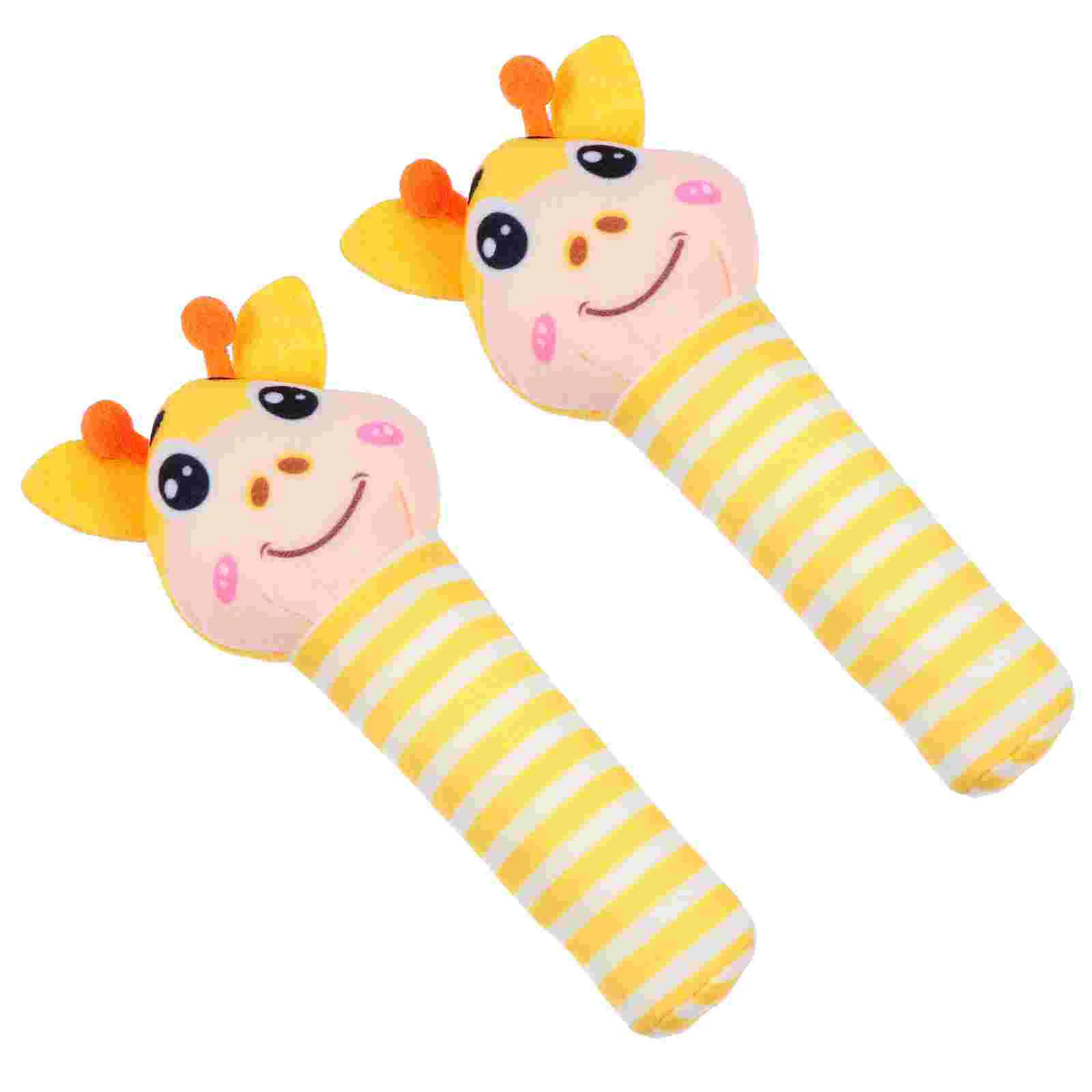 

2 Pcs Interesting Stuffed Hand Rattle Creative Baby Toys Animal Shape Rattles