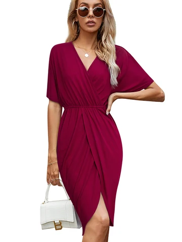 Женское винтажное платье Nice-forever, однотонное облегающее платье в деловом стиле, лето 2019