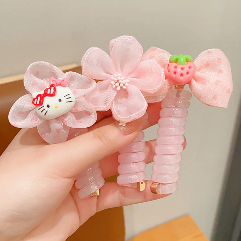Kawaii Sanrio кудрявый Женский Галстук для детей милая мультяшная повязка волос