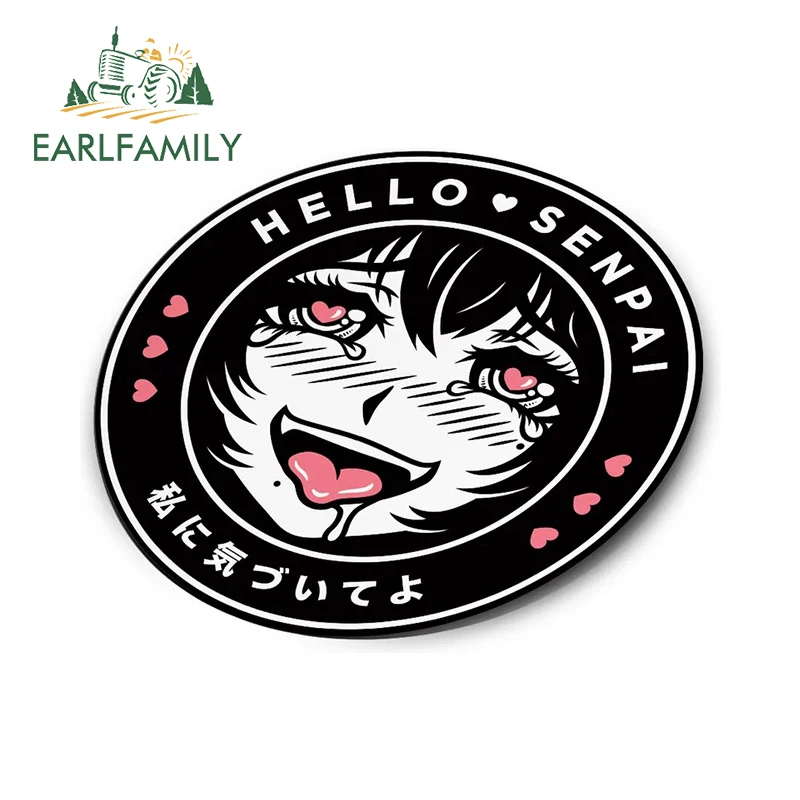 

EARLFAMILY 13 см x 10,2 см для Senpai аниме автомобильные наклейки для ноутбука Виниловые мотоциклетные наклейки граффити Campervan ноутбук доска для серфинга Декор