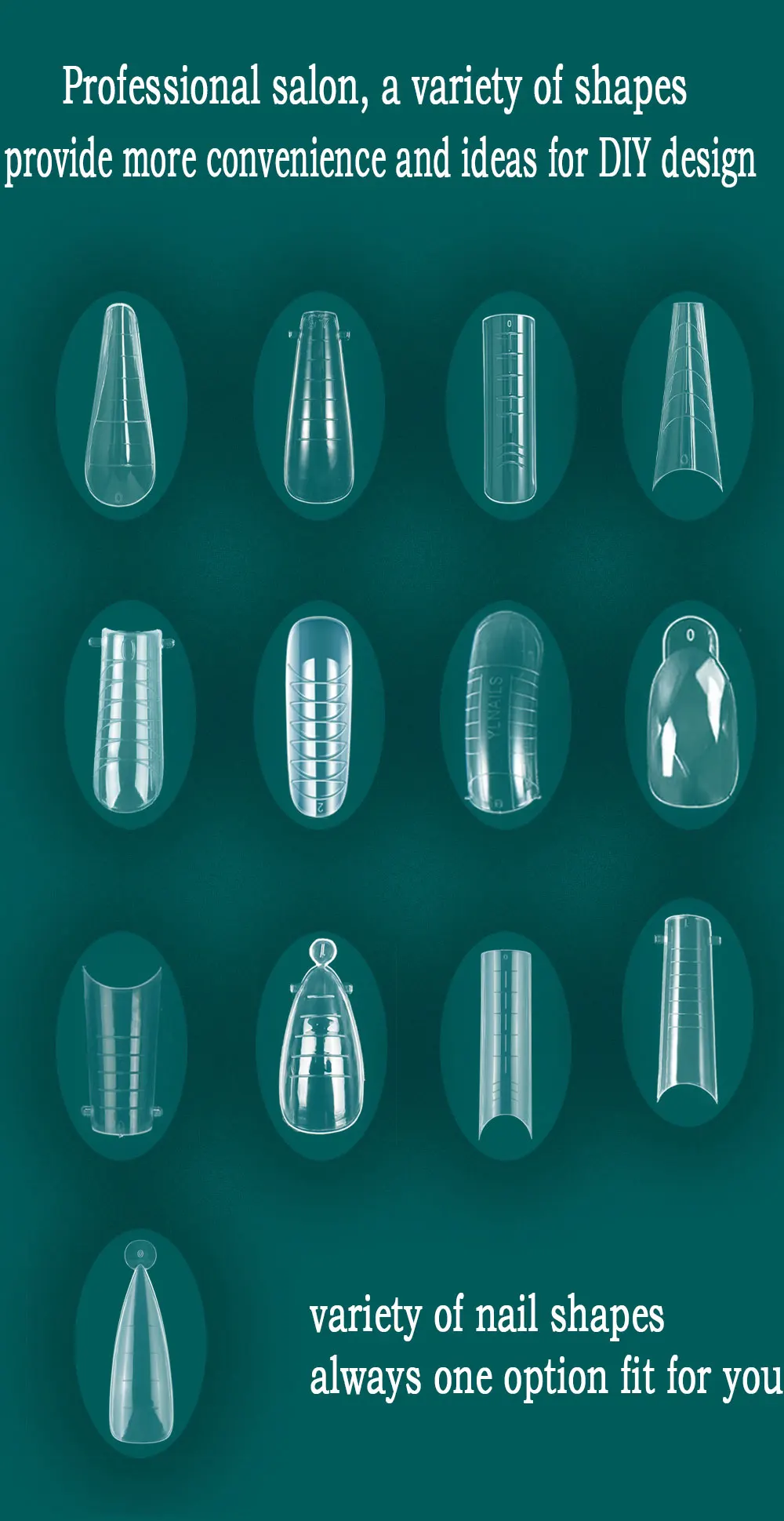 Формы для наращивания ногтей с полным покрытием Типсы быстрая формовка