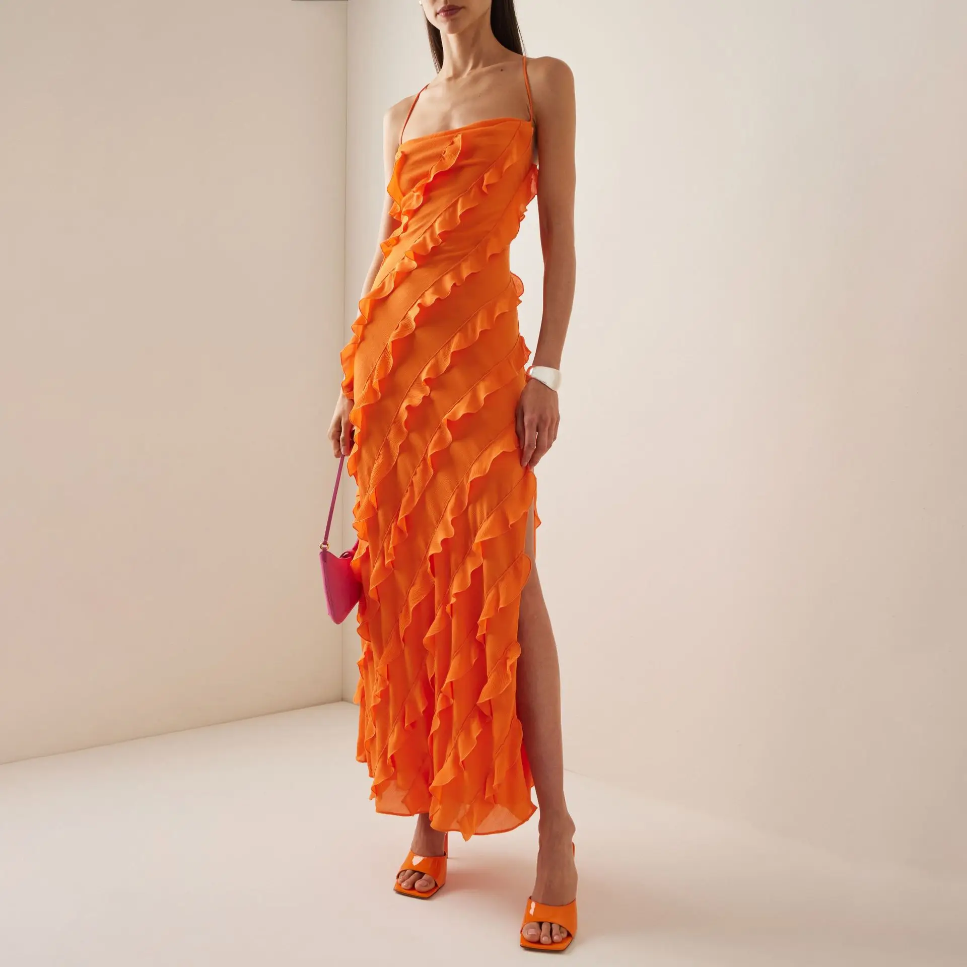 

Summer Of 2023 Dress Pareo Agaric Side Shoulder Skirt With Straps Split A Word Beach Outlet Korean Fashion Cover Up Swimwear