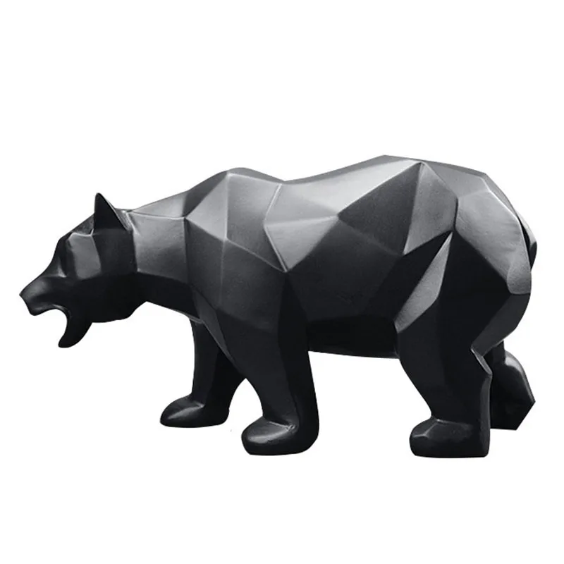 

BLACK BEAR RESIN SCULPTURE STATUE ANIMAL FURNISHINGS HOME DECORATION ACCESSORIES TV CABINET DISPLAY ORNAMENTS STUDY ROOM DECORS