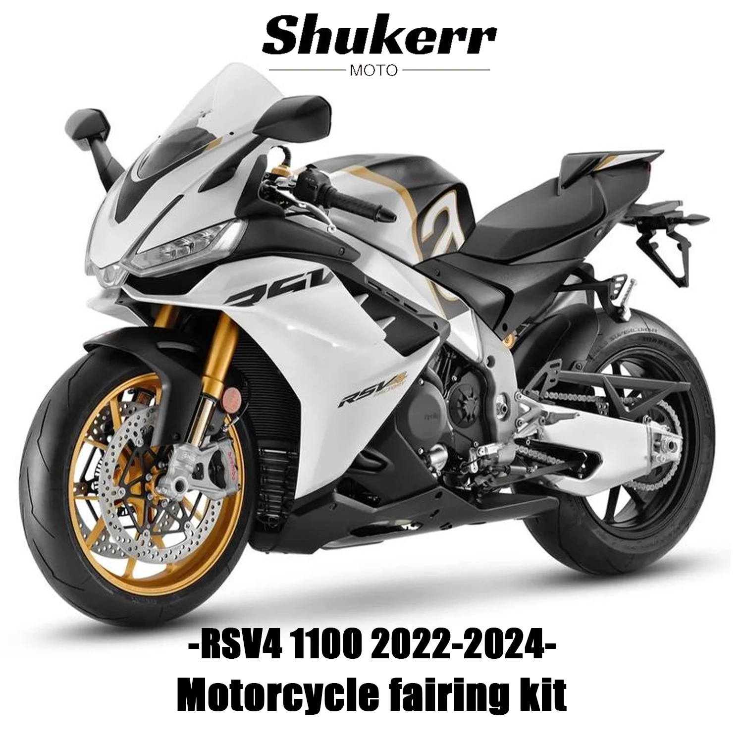 Фото Shukerr Moto новый комплект обтекателя из АБС-пластика для мотоцикла, подходит для Aprilia Rsv4 1100 2022 2023 2024, комплект кузова в литьевой формы №1