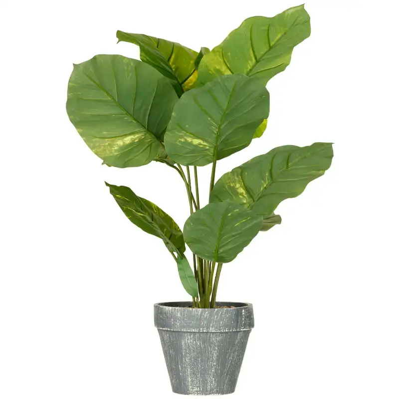 

Artificial Philodendron Plant in Gray Washed Planter Pot
