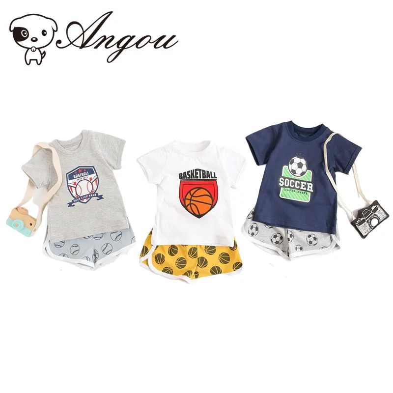 

Baby Boy Cotton Cartoon Printed Baby Boy Casual Clothing 2022 Summer Baby Boy Sports Clothes Short Sleeves Shirt+Pants 2PCS