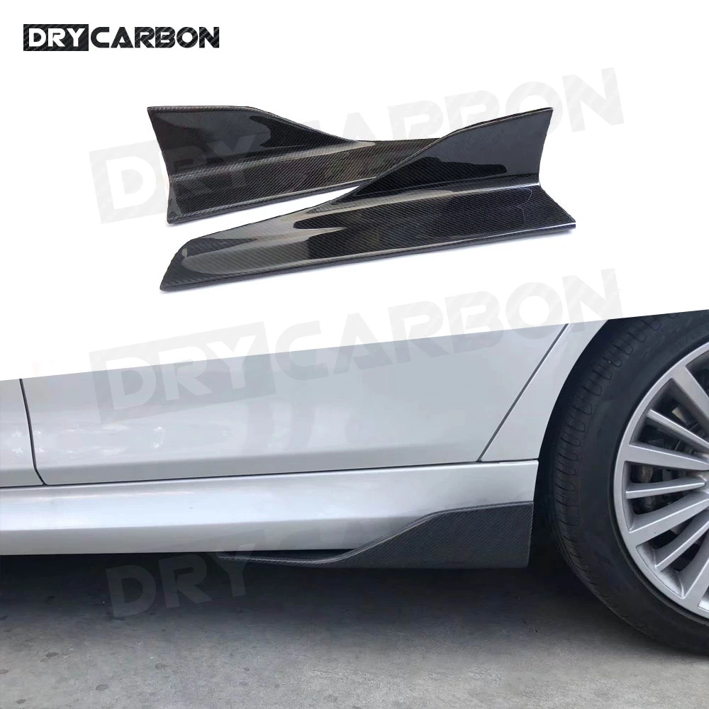 

1 пара автомобильных универсальных 56 см боковых юбок, комплект рокер-разветвителей, бампер для крыльев и губ, удлинительная панель диффузора из настоящего углеродного волокна