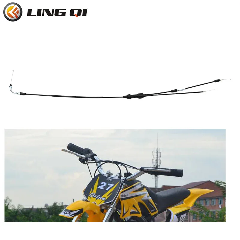 

LINGQI Modified Throttle Cable Control Wire Handlebar Grip Fit For PW50 Stainless Steel YAMAHA Dirt Bike Parts