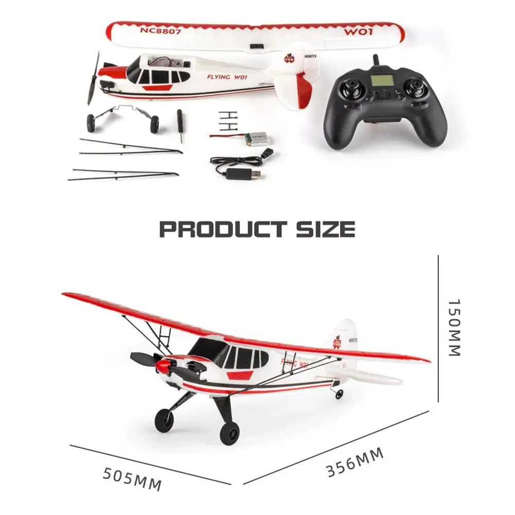 

W01-J3 2.4g Remote Control Aircraft Glider Fixed Wing 4-Channel 6-Axis Gyroscope Self-Stabilizing Machine Children Toys
