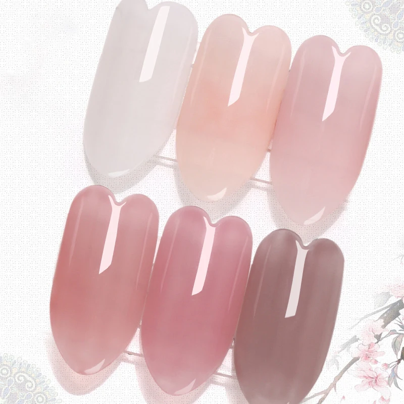 

6 Colors Nail Gel Polish 8ml Pink Nude Soak Off Uv Led Long Lasting Varnish Gel Nail Art Polish Gel for Manicure DIY Supplies