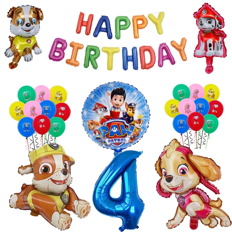 PAW Patrol Birthday Party Foil Balloons Baby Shower Party Decorations Dog Chase Marshall Skye For Kids Birthday Party Supplies