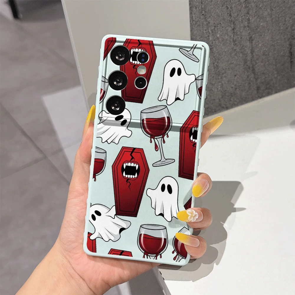 Фото Эстетичный Хэллоуинский Чехол для Телефона с Призраком для Xiaomi Redmi Note 15 Pro Plus 14 13 12 11 10 PRO+ 14C 13C 12C 5G, Мягкий Чехол №3