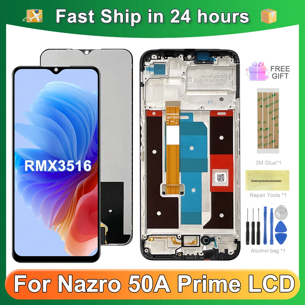 Для OPPO 6 ''Realme Narzo 50A Prime для RMX3516 LCD дисплей кодирующий преобразователь