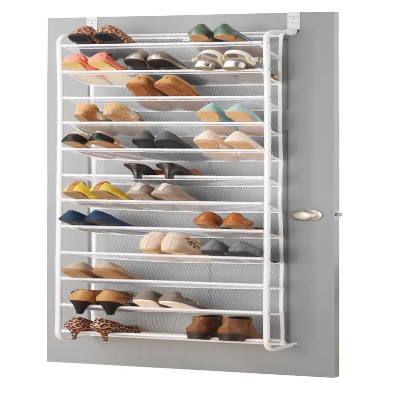 

12-Tier over the door Mesh - 36 Pair - Metal - White