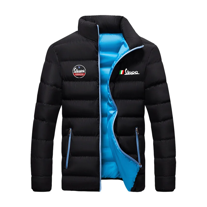 Chaqueta clásica con cremallera para hombre, ropa de algodón con logo de Vespa, estilo cálido para la nieve, a la moda, invierno