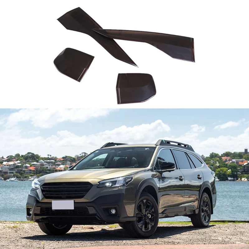 

4Pcs Car Smoked Black Tail Light Trim Garnish Lamp Hoods For Subaru Outback 2021-2023