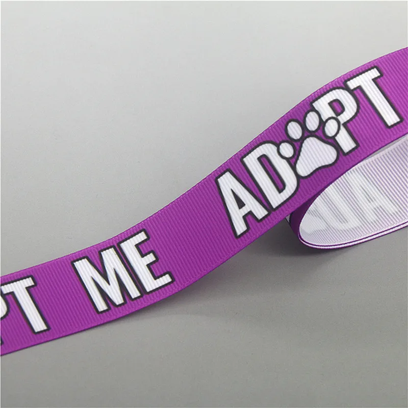DUWES 50 ярдов корсажная лента с принтом Adopt Me Dog аксессуары материал головные уборы