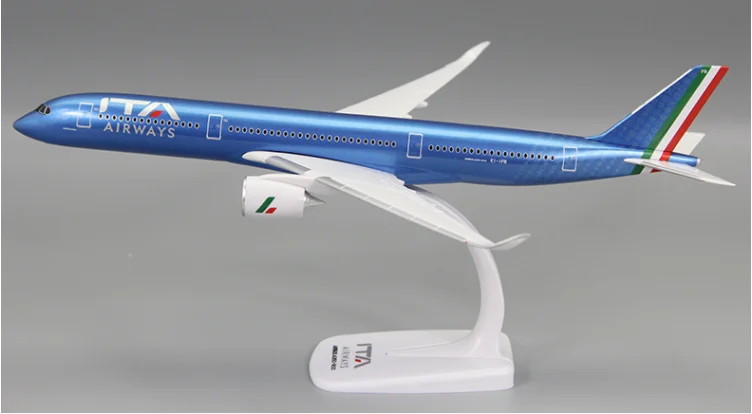 

33.5cm Scale 1:200 ABS Plastic Air Italian ITA Airways Airbus A350-900 Airlines Aircraft Assembled Assembly airplane model Plane