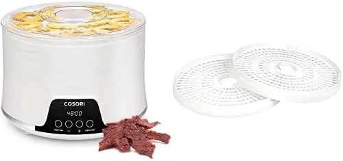 

Dehydrator, Expend to 7 Trays, Small BPA-Free Dryer with Adjustable Space, 50 Free Recipes for Jerky, Fruit, Meat, Dog Treats, H