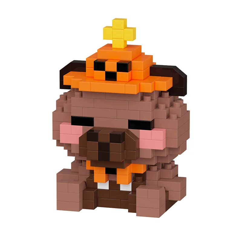 Huiqibao Мини Хэллоуин мультфильм животные модель микро строительные блоки город