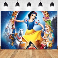 snow white princess backdrop girls happy birthday party baby shower photograph background photo banner decoration studio prop