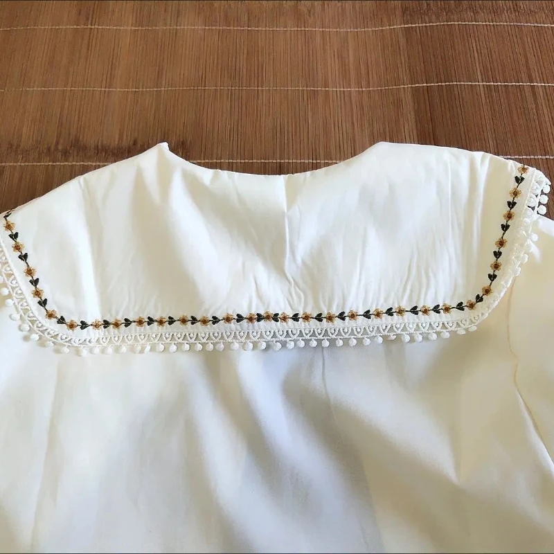 Рубашка женская с длинным рукавом и воротником Питер Пэн