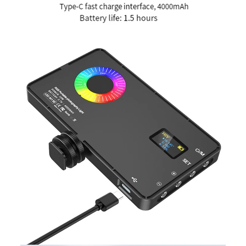 RGB светодиодный заполняющий светильник для видео аккумулятор 4000 мАч